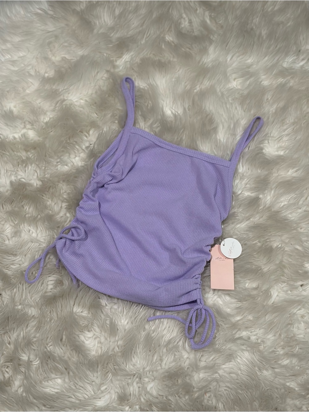 Lilac Ruched Cami Tank Top